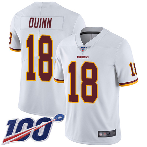 Washington Redskins Limited White Men Trey Quinn Road Jersey NFL Football 18 100th Season Vapor